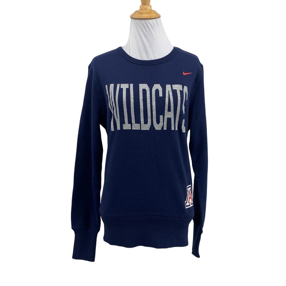 Arizona Wildcats Sweatshirt Women M Medium Blue Fleece Lined Pullover Nike